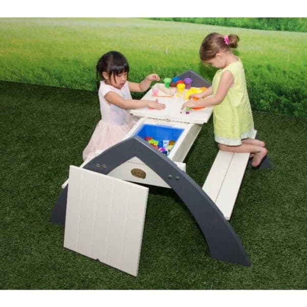 Axi Picknicktafel Voor Kinderen Delta Grijs En Wit A031.023.00