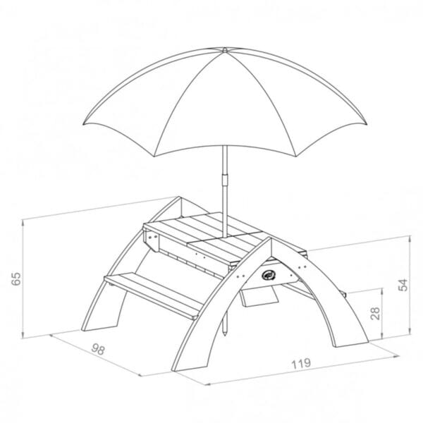 Axi Picknicktafel Voor Kinderen Delta Grijs En Wit A031.023.00