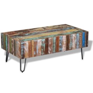 Salontafel 100X50X38 Cm Massief Gerecycled Hout