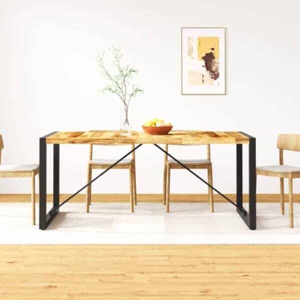 Eettafel 175X90X76 Cm Massief Ruw Mangohout