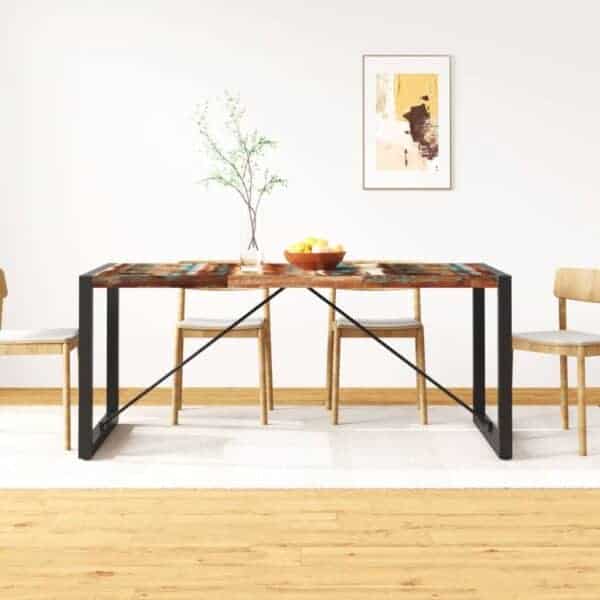 Eettafel 175X90X76 Cm Massief Ruw Mangohout