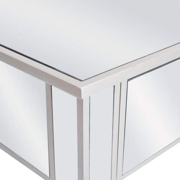 Wandtafel Gespiegeld 106,5X38X76,5 Cm Mdf En Glas