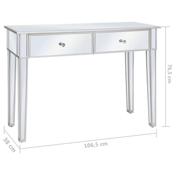 Wandtafel Gespiegeld 106,5X38X76,5 Cm Mdf En Glas