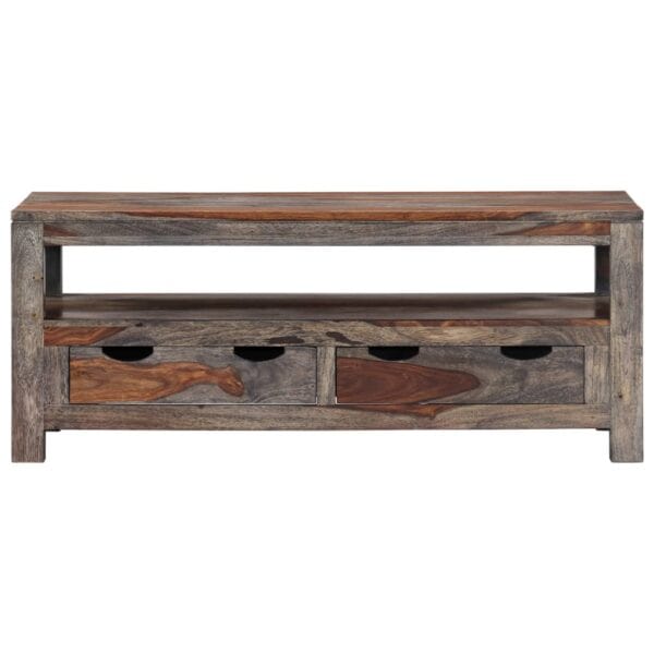 Salontafel 100X50X40 Cm Massief Sheeshamhout Grijs