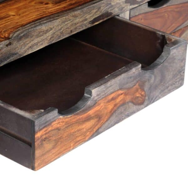Salontafel 100X50X40 Cm Massief Sheeshamhout Grijs