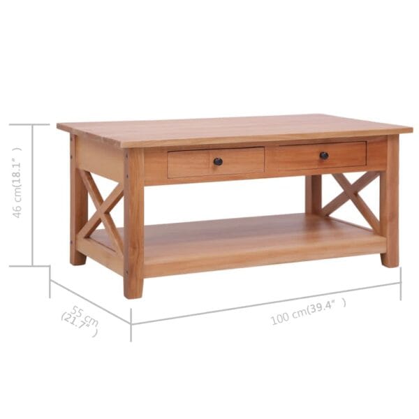 Salontafel 100X55X46 Cm Massief Mahoniehout