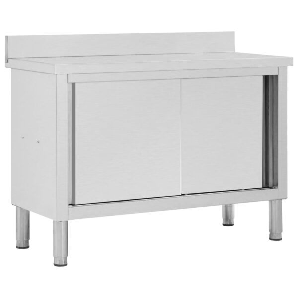 Werktafel Met Schuifdeuren Roestvrij Staal