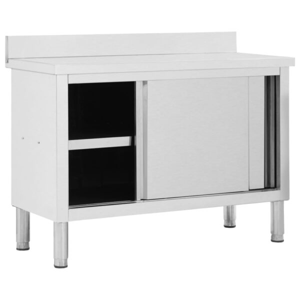 Werktafel Met Schuifdeuren Roestvrij Staal
