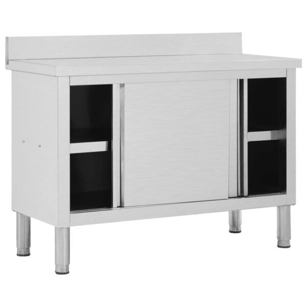 Werktafel Met Schuifdeuren Roestvrij Staal