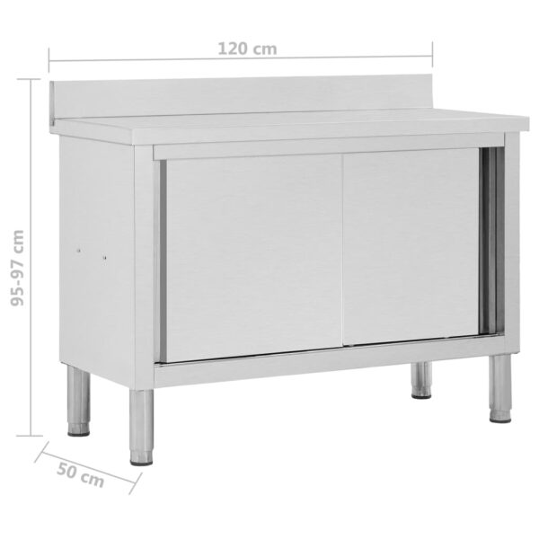 Werktafel Met Schuifdeuren Roestvrij Staal