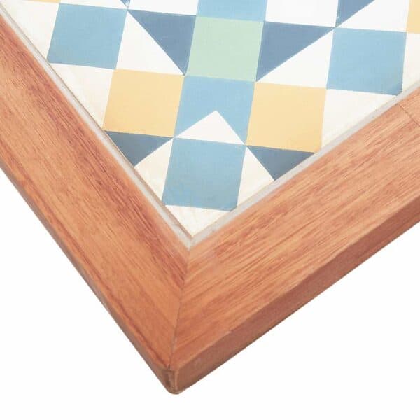 Tuintafel 88X88X75 Cm Tegelblad En Massief Acaciahout