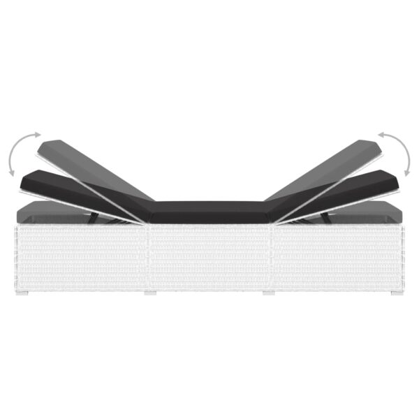 Ligbed Met Kussen En Theetafel Poly Rattan