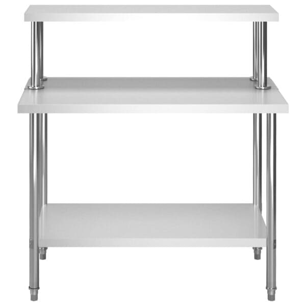 Keukenwerktafel Met Bovenschap 120X60X120 Cm Roestvrij Staal
