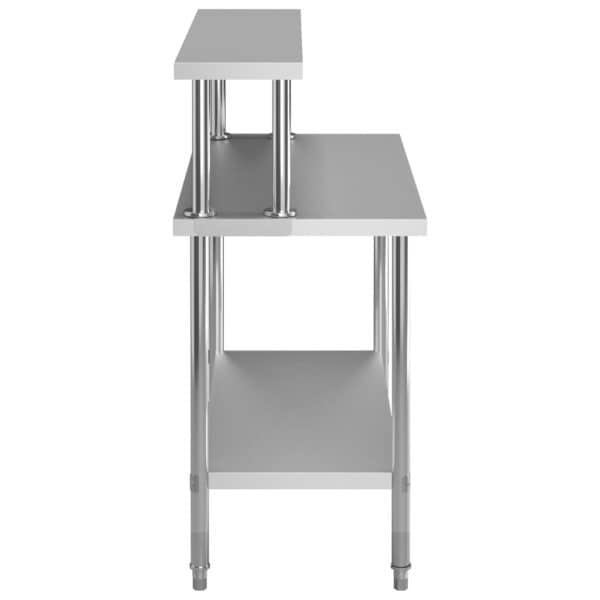 Keukenwerktafel Met Bovenschap 120X60X120 Cm Roestvrij Staal