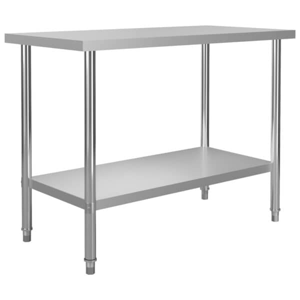 Keukenwerktafel Met Bovenschap 120X60X120 Cm Roestvrij Staal