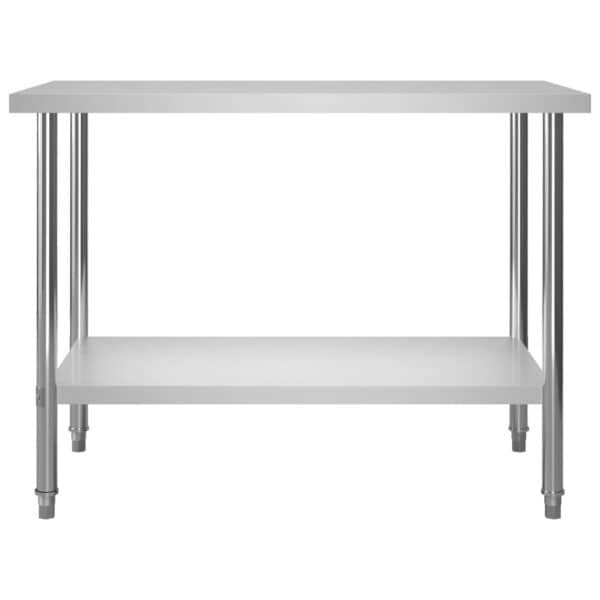 Keukenwerktafel Met Bovenschap 120X60X120 Cm Roestvrij Staal