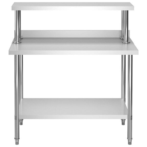 Keukenwerktafel Met Bovenschap 120X60X120 Cm Roestvrij Staal