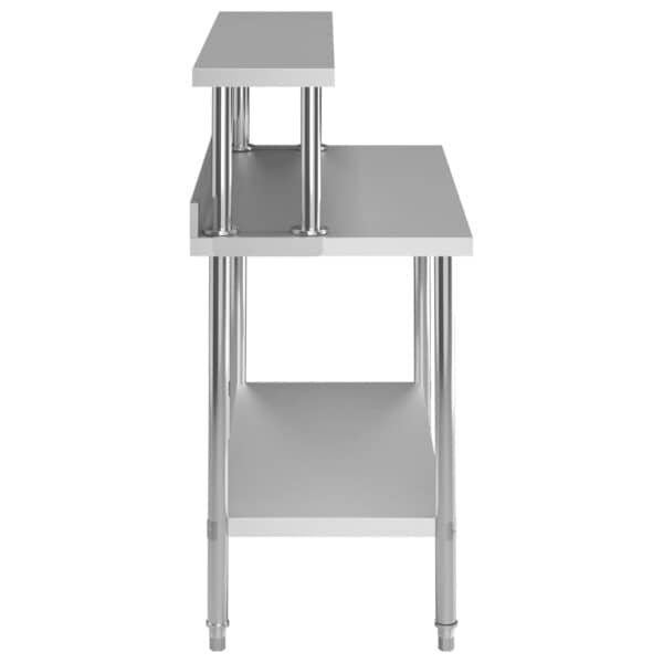 Keukenwerktafel Met Bovenschap 120X60X120 Cm Roestvrij Staal