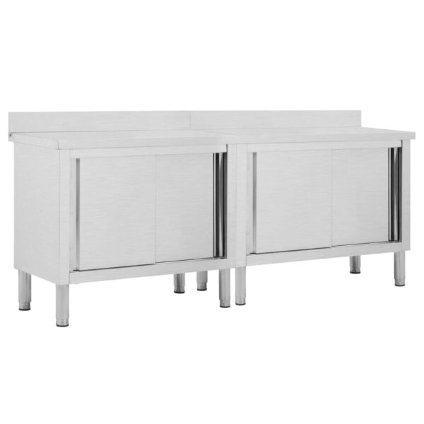 Werktafel Met Schuifdeuren Roestvrij Staal