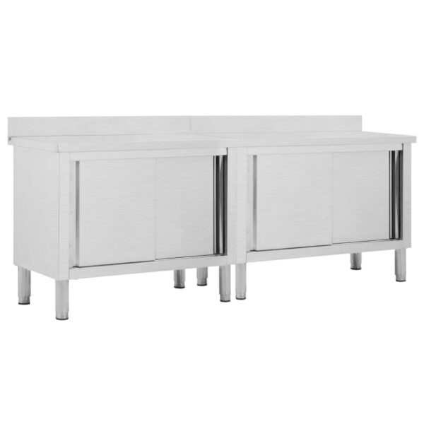 Werktafel Met Schuifdeuren Roestvrij Staal