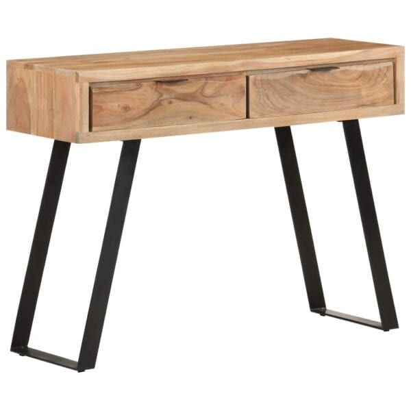 Wandtafel Met Natuurlijke Rand 100X35X76 Cm Massief Acaciahout