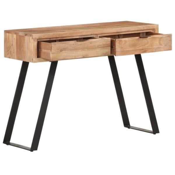 Wandtafel Met Natuurlijke Rand 100X35X76 Cm Massief Acaciahout