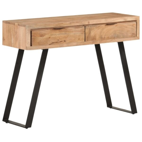 Wandtafel Met Natuurlijke Rand 100X35X76 Cm Massief Acaciahout