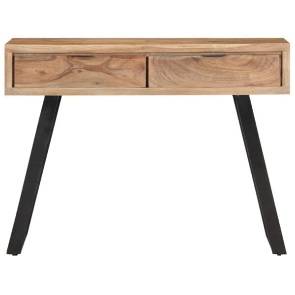 Wandtafel Met Natuurlijke Rand 100X35X76 Cm Massief Acaciahout