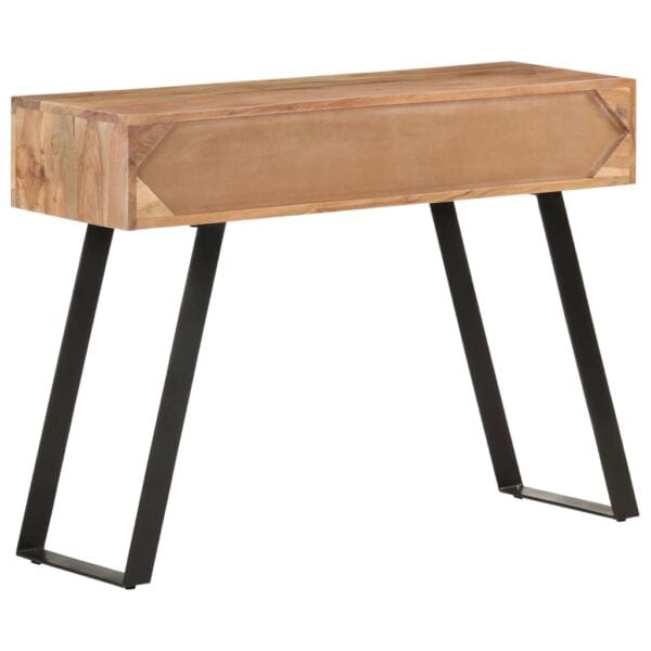 Wandtafel Met Natuurlijke Rand 100X35X76 Cm Massief Acaciahout
