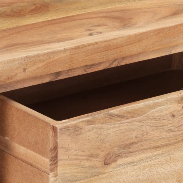 Wandtafel Met Natuurlijke Rand 100X35X76 Cm Massief Acaciahout