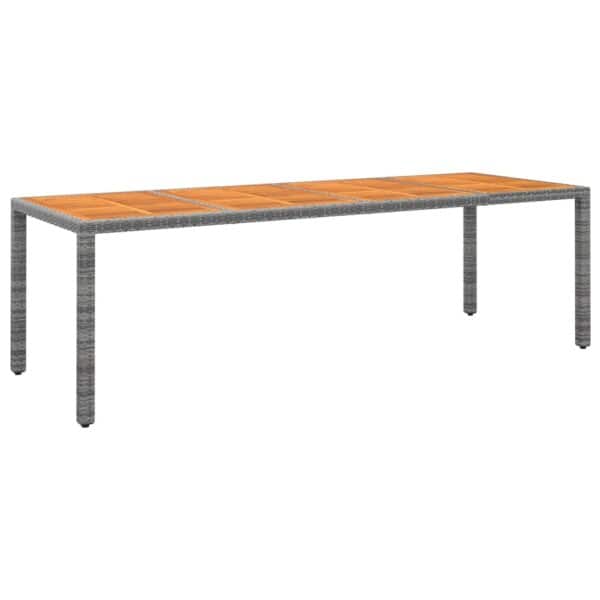 Tuintafel 250X100X75 Cm Poly Rattan En Massief Acaciahout