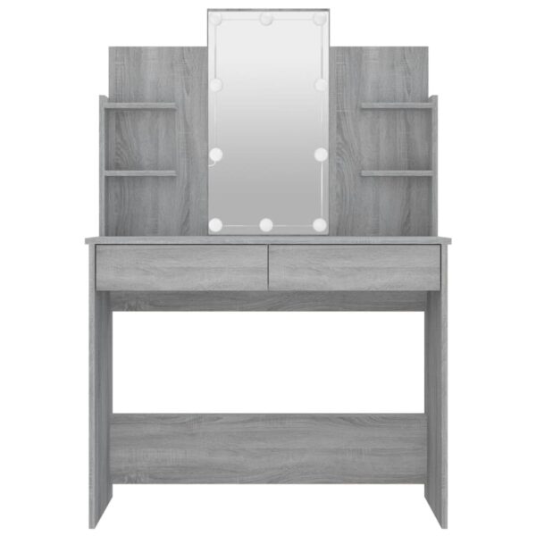 Kaptafel Met Led-Verlichting 96X40X142 Cm Eiken