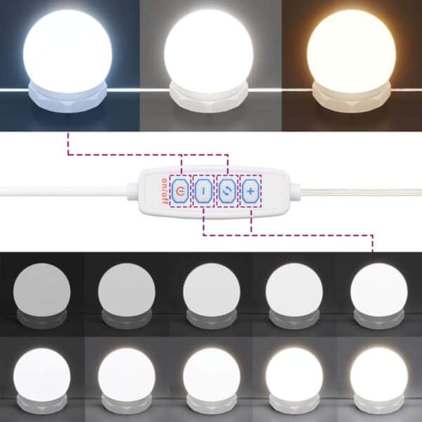 Kaptafel Met Led-Verlichting 96X40X142 Cm Eiken