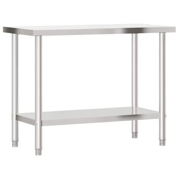 Keukenwerktafel Met Bovenschap 110X55X150 Cm Roestvrij Staal