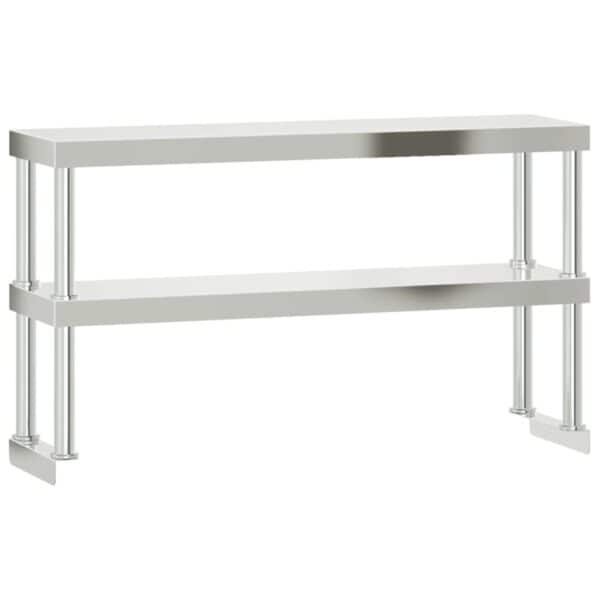 Keukenwerktafel Met Bovenschap 110X55X150 Cm Roestvrij Staal