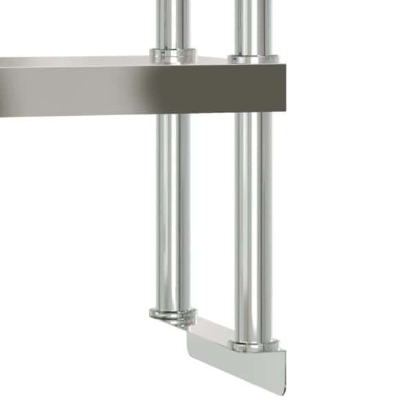Keukenwerktafel Met Bovenschap 110X55X150 Cm Roestvrij Staal