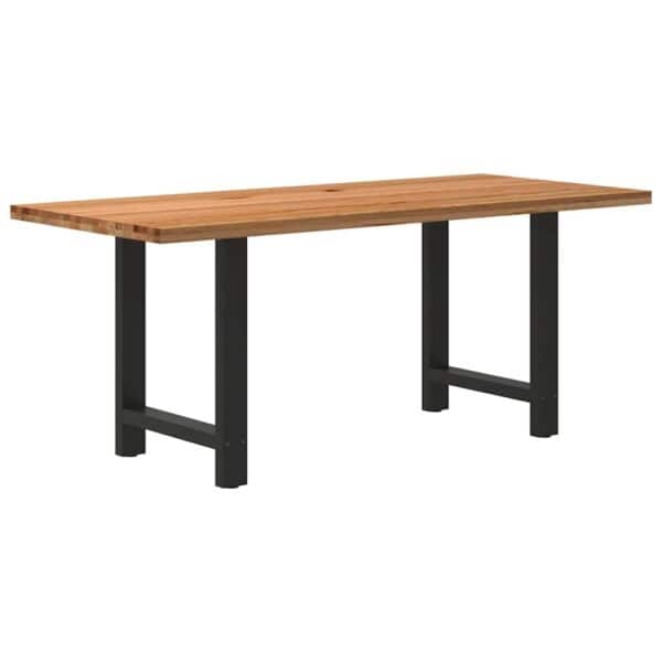 Eettafel Rechthoekig Massief Eikenhout Lichtbruin