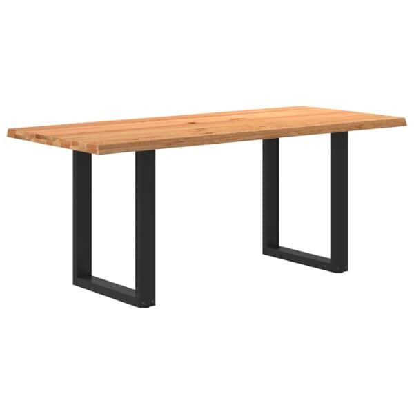 Eettafel Rechthoekig Massief Eikenhout Lichtbruin