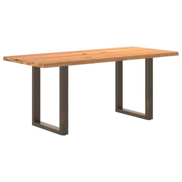 Eettafel Rechthoekig Massief Eikenhout Lichtbruin