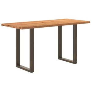 Bartafel Rechthoekig 180X80X Massief Eikenhout Lichtbruin Antraciet