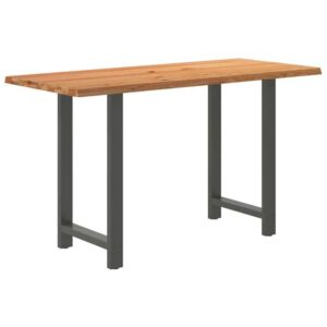 Bartafel Rechthoekig 180X80X Massief Eikenhout Lichtbruin Antraciet