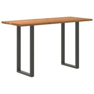 Bartafel Rechthoekig 200X80X Massief Eikenhout Lichtbruin Antraciet