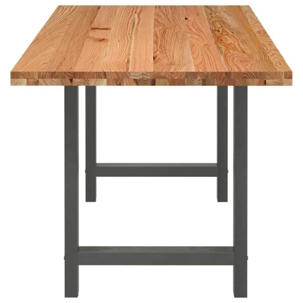 Eettafel Rechthoekig Massief Eikenhout Lichtbruin