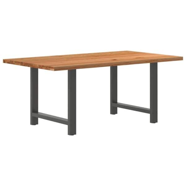 Eettafel Rechthoekig Massief Eikenhout Lichtbruin
