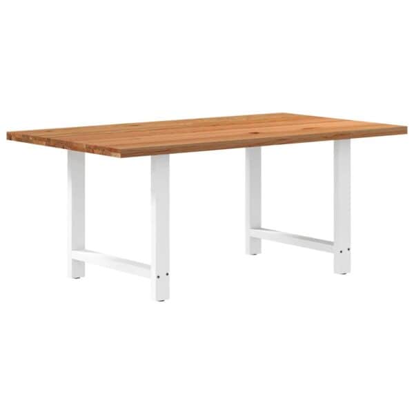 Eettafel Rechthoekig Massief Eikenhout Lichtbruin