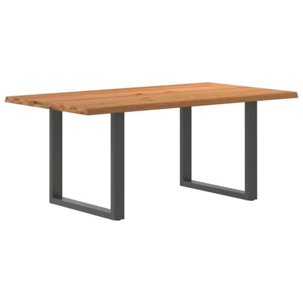 Eettafel Rechthoekig Massief Eikenhout Lichtbruin