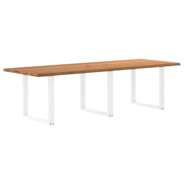 Eettafel Rechthoekig Massief Eikenhout Lichtbruin