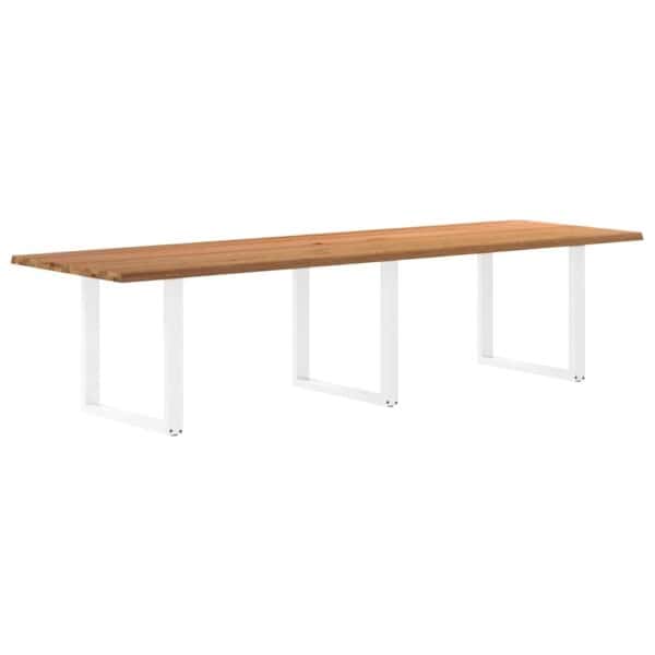 Eettafel Rechthoekig Massief Eikenhout Lichtbruin