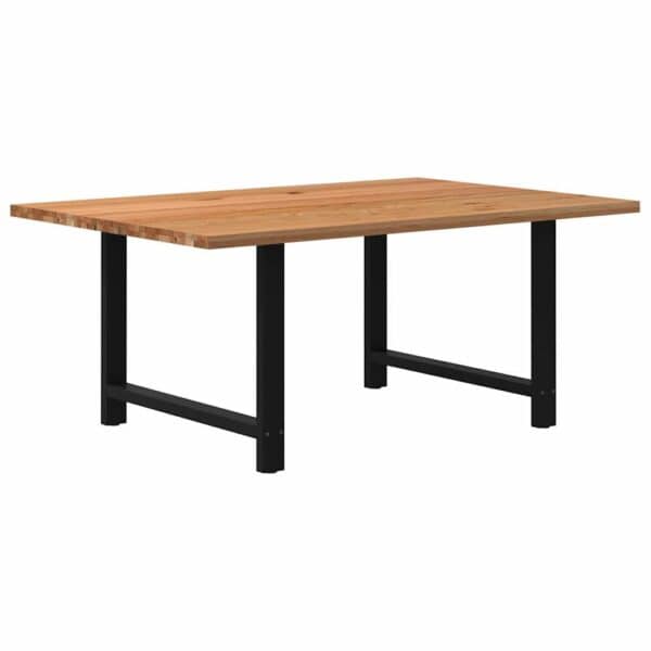 Eettafel Rechthoekig Massief Eikenhout Lichtbruin