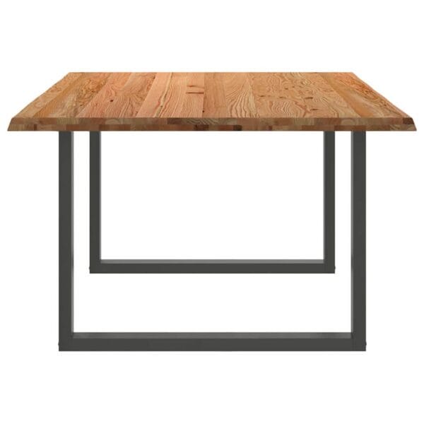 Eettafel Rechthoekig Massief Eikenhout Lichtbruin